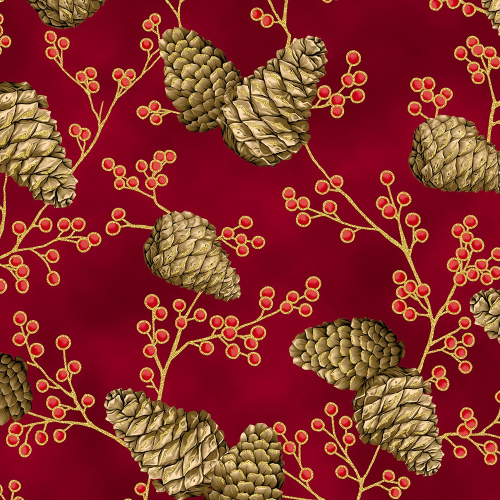 Holiday Flourish - Forest Glen fabric