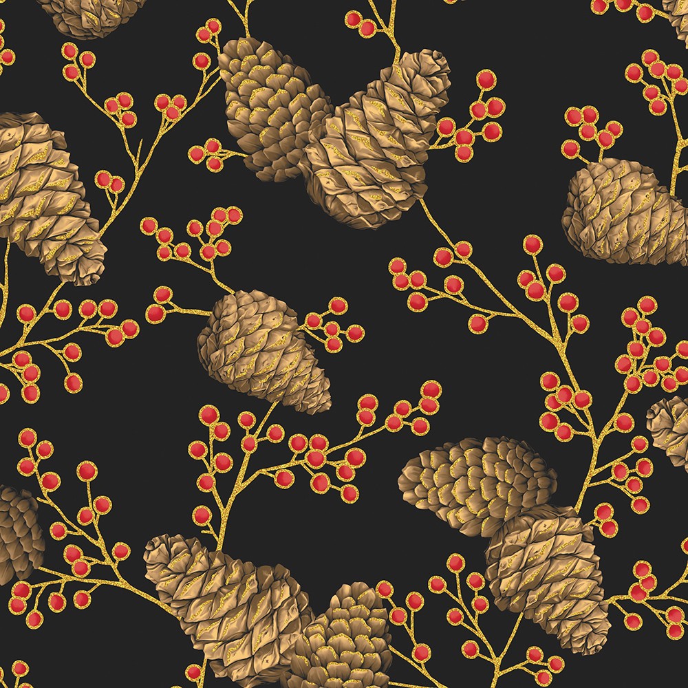 Holiday Flourish - Forest Glen fabric