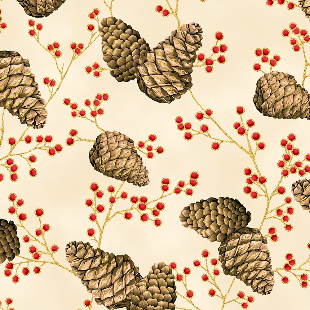Holiday Flourish - Forest Glen fabric