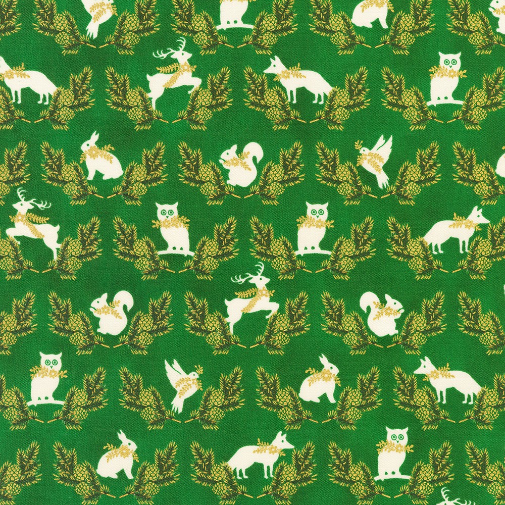 Holiday Flourish - Forest Glen fabric