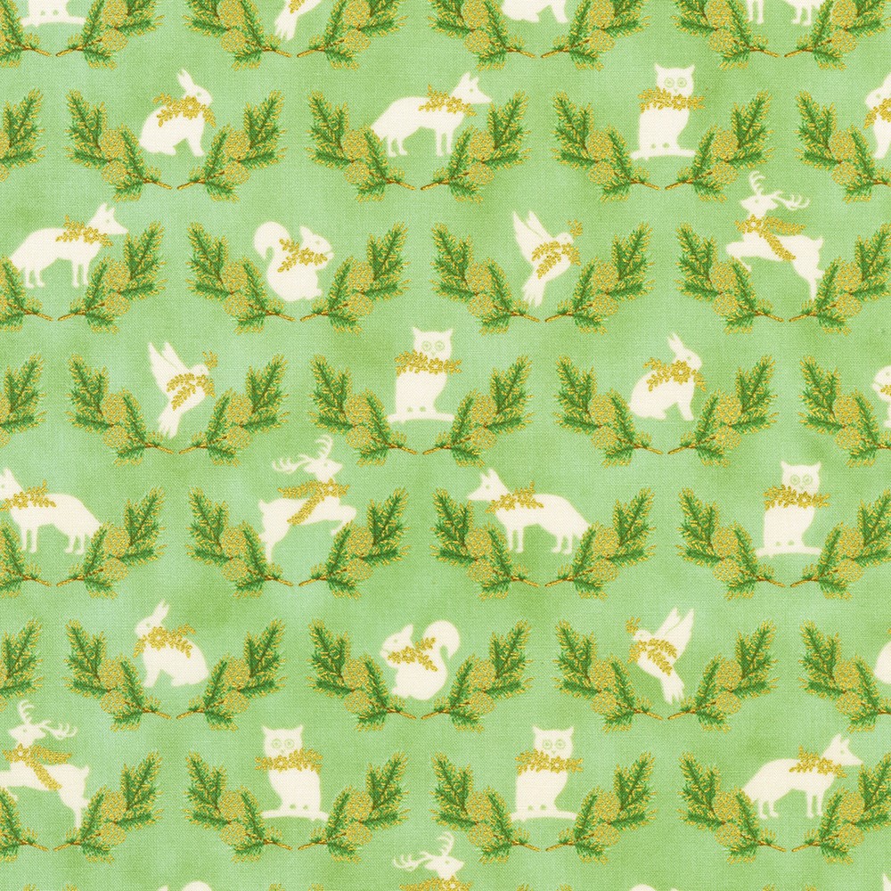 Holiday Flourish - Forest Glen fabric
