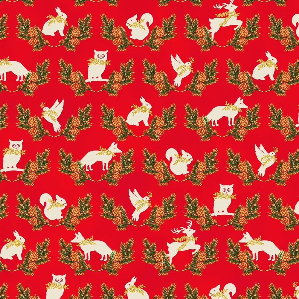 Holiday Flourish - Forest Glen fabric