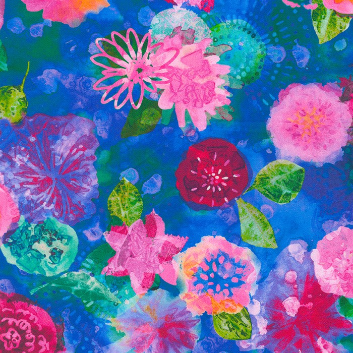 Wishwell: Garden Gloss Sateen fabric