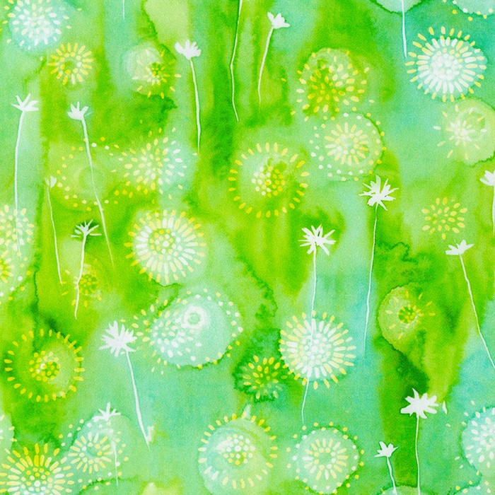 Wishwell: Garden Gloss Sateen fabric