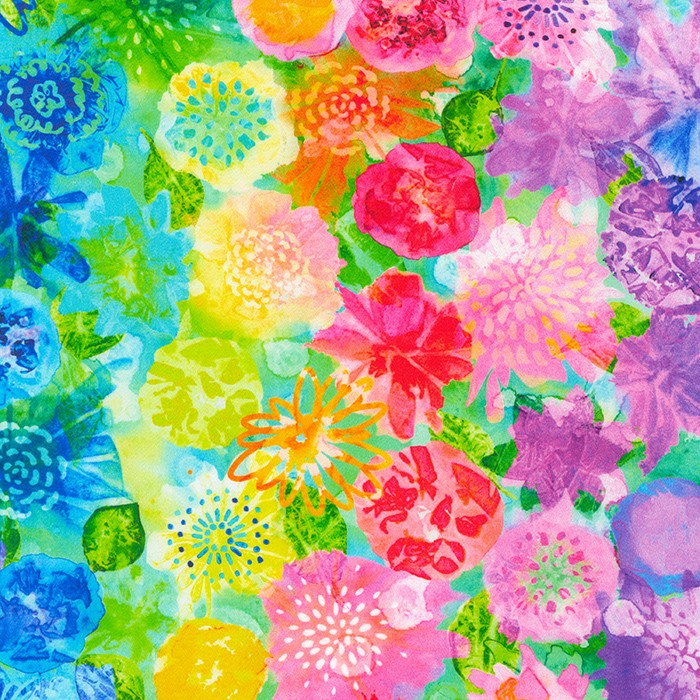 Wishwell: Garden Gloss Sateen fabric