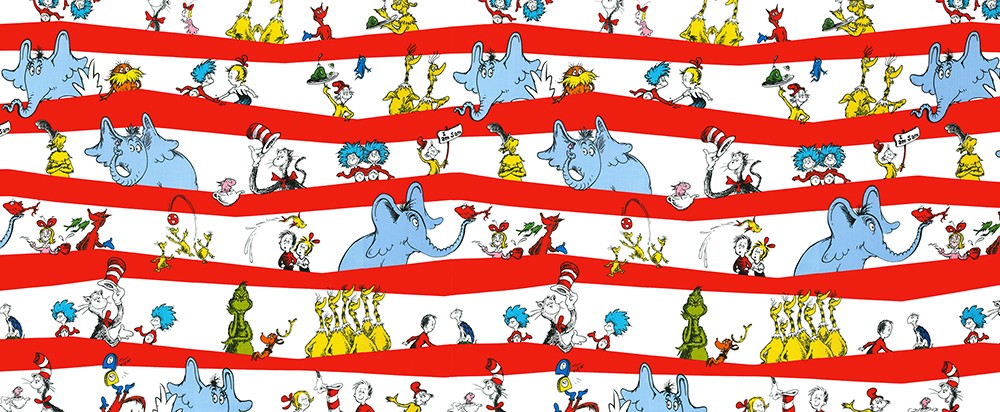 Seuss 2.5 Strip Roll Seuss for Robert Kaufman ru-1044-40 Jelly Roll / Roll Up by Dr A Little Dr