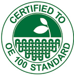 OE100 certificate logo