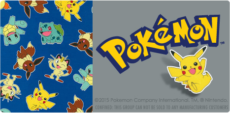 Robert Kaufman Fabrics: Pokémon: Cotton 