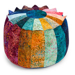 Fabric Patchwork Pouf