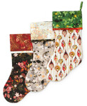 Fabric Sleigh Bells Stockings