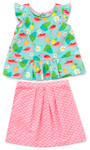 Pattern Butterfly Blouse and Skirt: Sizes: 6M-24M