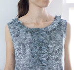Fabric Sleeveless Blouse With Frill