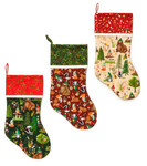 Fabric Sleigh Bells Stockings