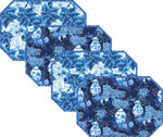 Pattern Reversible Pleasant Placemats: Blue
