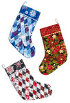 Fabric Christmas Sparkle Stockings