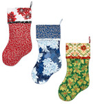 Fabric Sleigh Bell Stockings