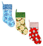 Fabric Sleigh Bell Stockings