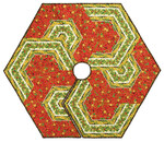 Pattern Triangle Frenzy Hexagon Tree Skirt: Holiday