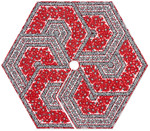 Fabric Triangle Frenzy Hexagon Tree Skirt