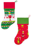 Fabric Sleigh Bell Stockings