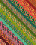 Jeweled Leaves - Botanic 58 x 72 Quilt Kit - By Parvaneh Holloway