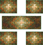 Pattern Emanating Light Runner and Placemats