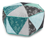 Fabric Hexagon Pouf