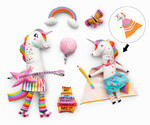 Fabric Magical Rainbow Unicorn Dolls