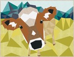 Fabric The Cow Abstractions Quilt