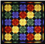 Fabric Marbleous! Rainbow Kaleidoscope Quilt