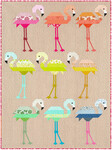 Fabric Florence Flamingo