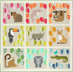 Fabric Rainbow Rainforest