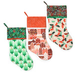 Fabric Sleigh Bells Stockings