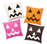 Fabric Double Sided Jack-O-Lantern Pillows