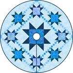 Pattern Sparkle Tree Skirt: Blue