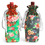 Fabric Wine Bottle Drawstring Gift Bag