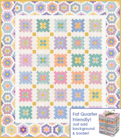 Almost A Flower Garden Free Pattern Robert Kaufman Fabric Company