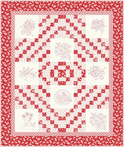 Daisy S Redwork Free Pattern Robert Kaufman Fabric Company