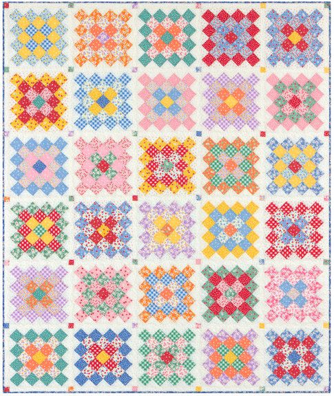 Granny Squares Quilt Free Pattern: Robert Kaufman Fabric Company