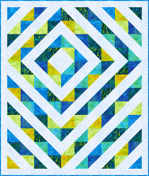 Colorful Kona Squares Free Pattern: Robert Kaufman Fabric Company