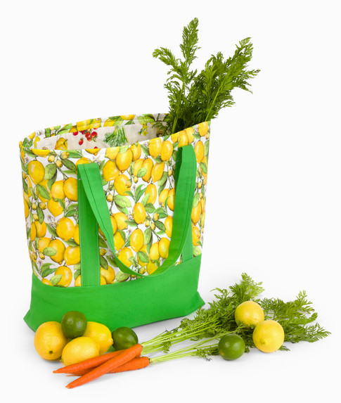 Farm Fresh Lemon Market Canvas Tote Bag