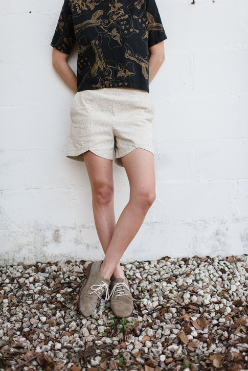 Scalloped Hem Shorts