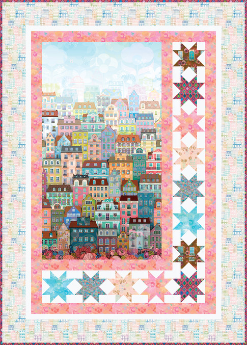 Patchwork Of Pink Denim Fabric Stock Illustration - Download Image