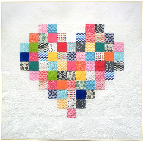 Quilt Patterns - Hearts A-Flutter Baby Quilt Pattern