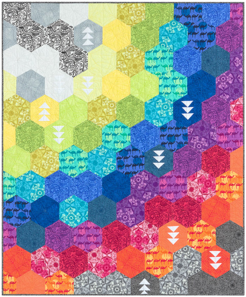 Colorful Kona Squares Free Pattern: Robert Kaufman Fabric Company