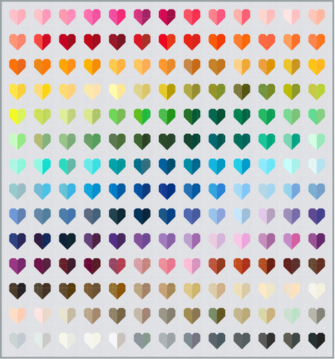 Color Card Hearts