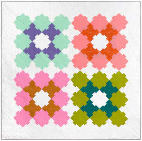 Colorful Kona Squares Free Pattern: Robert Kaufman Fabric Company