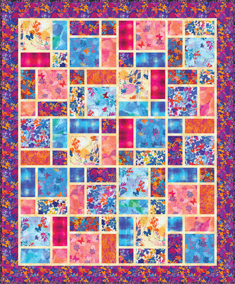 Robert Kaufman Fabrics Phantasma Orchid Stars And Geos