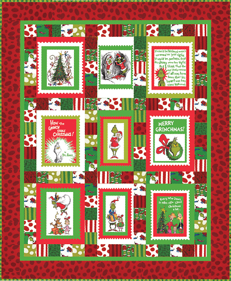 Merry Grinchmas panel quilt