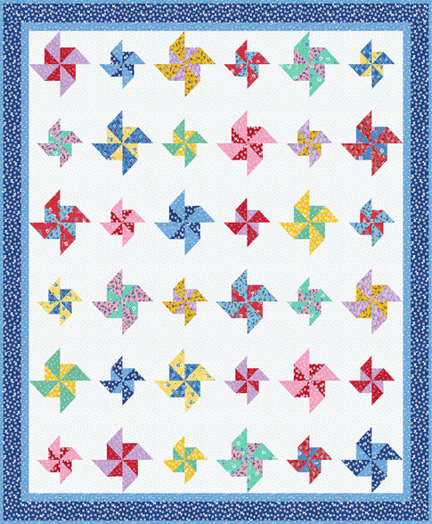 iThinksew - Patterns and More - Starry Pinwheel – ten size FPP pattern  incl. quilt fabric requirements (PDF Download)